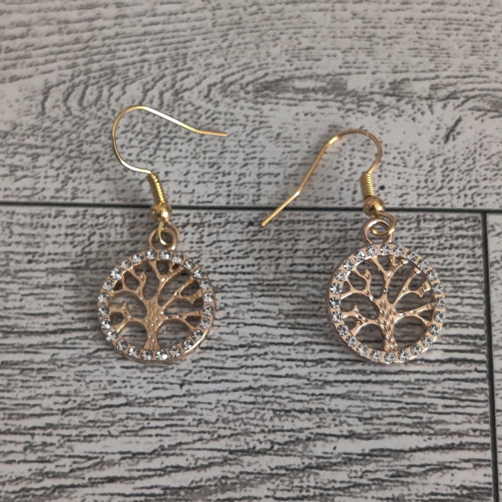 Tree of Life Crystal Earrings